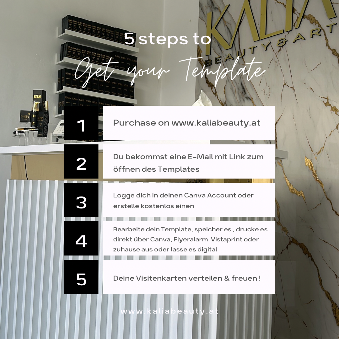 Visitenkarten KALIA - Instagram Stil - CANVA Template